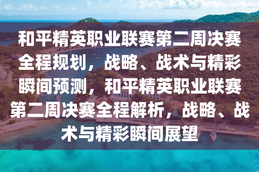 和平精英職業(yè)聯(lián)賽第二周決賽全程規(guī)劃，戰(zhàn)略、戰(zhàn)術(shù)液壓動力機械,元件制造與精彩瞬間預測，和平精英職業(yè)聯(lián)賽第二周決賽全程解析，戰(zhàn)略、戰(zhàn)術(shù)與精彩瞬間展望