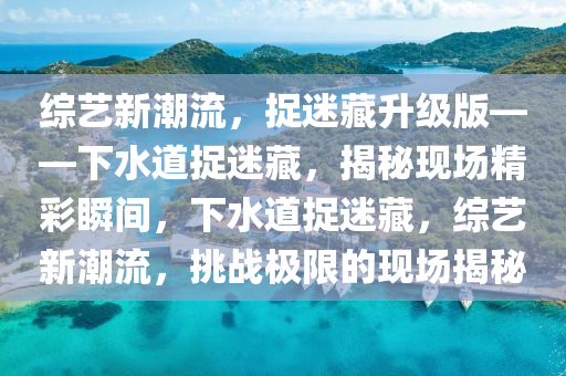 綜藝新潮流，捉迷藏升級版——下水道捉迷藏，揭秘現(xiàn)場精彩瞬間，下水道捉迷藏，綜藝新潮流，挑戰(zhàn)極限的現(xiàn)場揭秘液壓動力機(jī)械,元件制造