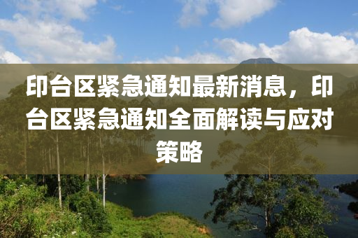 印臺(tái)區(qū)緊急通知最新消息，印臺(tái)區(qū)緊急通知全面解讀與應(yīng)對策略液壓動(dòng)力機(jī)械,元件制造