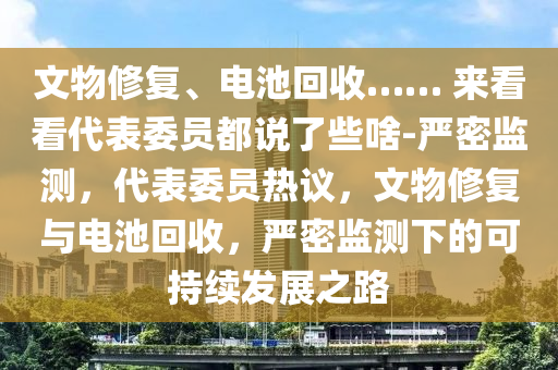 文物修復(fù)、電池回收…… 來看看代表委員都說了些啥-嚴密監(jiān)測，代表委員熱議，文物修復(fù)與電池回收，嚴密監(jiān)測下的可持續(xù)發(fā)展之路液壓動力機械,元件制造