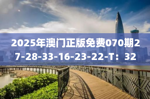 2025年澳門正版免費070期27-28-33-16-23-液壓動力機械,元件制造22-T：32