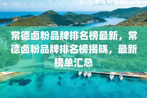 常德鹵粉品牌排名榜最新，常德鹵粉品牌排名榜揭曉，最新榜單匯總液壓動力機(jī)械,元件制造