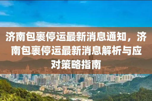 濟(jì)南包裹停運(yùn)最新消息通知，濟(jì)南包裹停運(yùn)最新消息解析與應(yīng)對策略指南液壓動力機(jī)械,元件制造