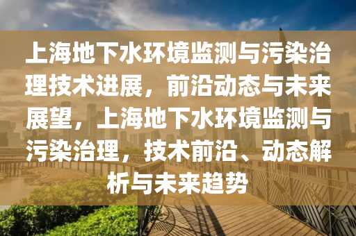 上海地下水環(huán)境監(jiān)測與污染治理技術(shù)進展，前沿動態(tài)與未來展望，上海地下水環(huán)境監(jiān)測與污染治理，技術(shù)前沿、動態(tài)解析與未來趨勢液壓動力機械,元件制造