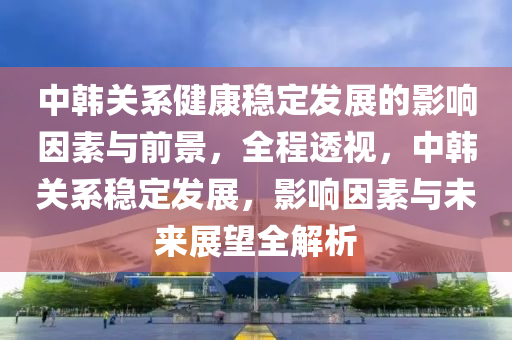 中韓關(guān)系健康穩(wěn)定發(fā)展的影響因素與前景，全程透視，中韓關(guān)系穩(wěn)定發(fā)展，影響因素與未來展望全解析液壓動力機(jī)械,元件制造