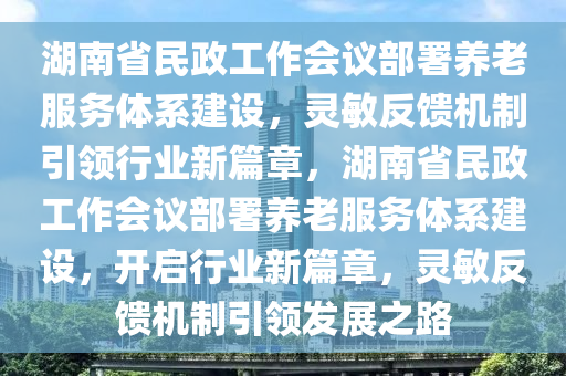 湖南省民政工作會(huì)議部署養(yǎng)老服務(wù)體系建設(shè)，靈敏反饋液壓動(dòng)力機(jī)械,元件制造機(jī)制引領(lǐng)行業(yè)新篇章，湖南省民政工作會(huì)議部署養(yǎng)老服務(wù)體系建設(shè)，開啟行業(yè)新篇章，靈敏反饋機(jī)制引領(lǐng)發(fā)展之路
