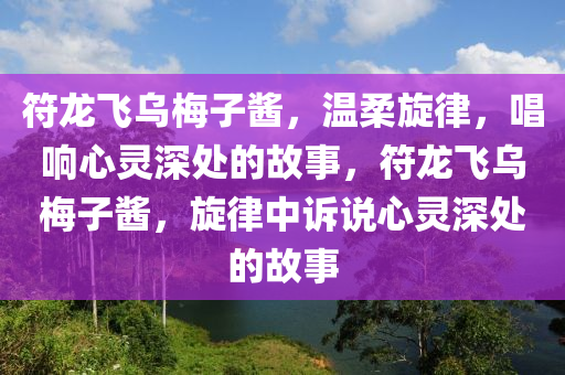 符龍飛烏梅子醬，溫柔旋律，唱響心靈深處的故事，符龍飛烏梅子醬，旋律中訴說(shuō)心靈深處的故事液壓動(dòng)力機(jī)械,元件制造