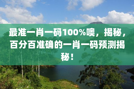 最準一肖一碼100%噢，揭秘，百分百準確的一肖一碼預測揭秘！液壓動力機械,元件制造