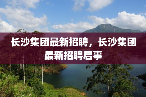 長(zhǎng)沙集團(tuán)最新招聘，長(zhǎng)沙集團(tuán)最新招聘啟事液壓動(dòng)力機(jī)械,元件制造