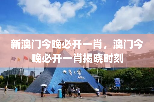 新澳門今晚必開一肖，澳門今晚必開一肖揭曉時刻