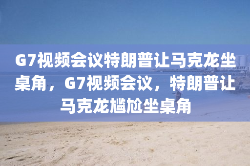 G7視頻會議特朗普讓馬克龍坐桌角，G7視頻會議，特朗普讓馬克龍尷尬坐桌角液壓動力機(jī)械,元件制造