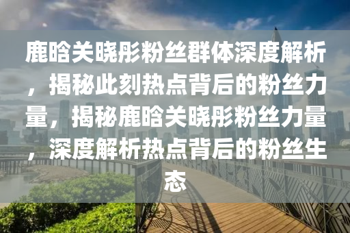 鹿晗關(guān)曉彤粉絲群體深度解析，揭秘此刻熱點背后的粉絲力量，揭秘鹿晗關(guān)曉彤粉絲力量，深度解析熱點背后的粉絲生態(tài)液壓動力機械,元件制造