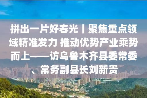 拼出一片好春光丨聚焦重點(diǎn)領(lǐng)域精準(zhǔn)發(fā)力 推動(dòng)優(yōu)勢(shì)產(chǎn)業(yè)乘勢(shì)而上——訪烏魯木齊縣委常委、常務(wù)副縣長(zhǎng)劉新貴液壓動(dòng)力機(jī)械,元件制造