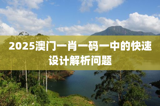 2025澳門一肖一碼一中的快速設(shè)計解析問題液壓動力機械,元件制造