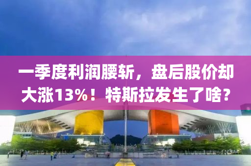 一季度利潤腰斬，盤后股價卻大漲13%！特斯拉發(fā)生了啥？液壓動力機械,元件制造
