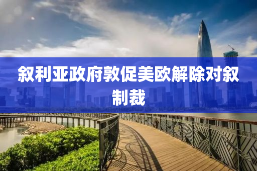 敘利亞政府敦促美歐解除對(duì)敘制裁液壓動(dòng)力機(jī)械,元件制造