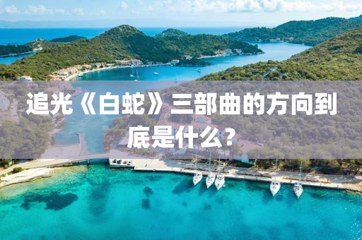 追光《白蛇》三部曲的方向到底是什么？液壓動力機械,元件制造