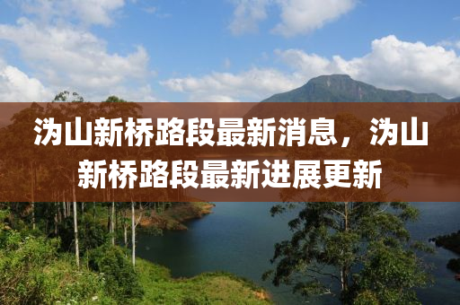 溈山新橋路段最新消息，溈山新橋路段最新進(jìn)展更新液壓動力機(jī)械,元件制造