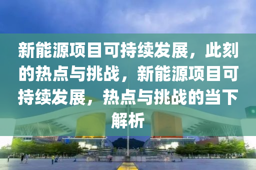 新能源項目可持續(xù)發(fā)展，此刻的熱點與挑戰(zhàn)，新能源項目可持續(xù)發(fā)展，熱點與挑戰(zhàn)的當(dāng)下解析液壓動力機械,元件制造