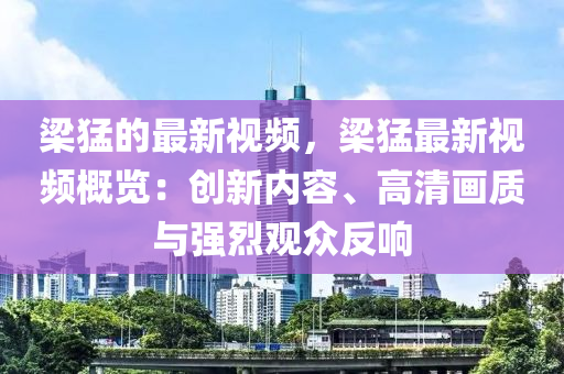 梁猛的最新視頻，梁猛最新視頻概覽：創(chuàng)新內(nèi)容、高清畫質(zhì)與強烈觀眾反響液壓動力機械,元件制造