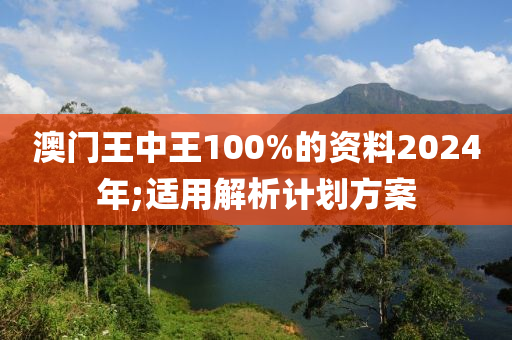 澳門王中王100%的資料2024年;適用解析計劃液壓動力機械,元件制造方案