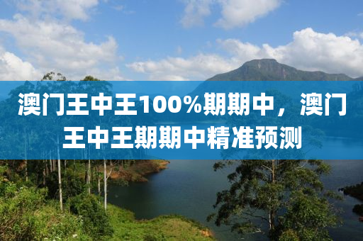 澳門王中王100%期期中，澳門王中王期期中精準(zhǔn)預(yù)測(cè)