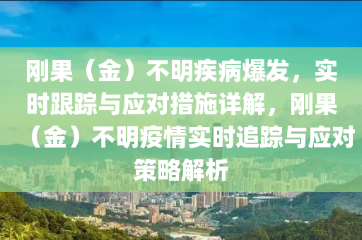剛果（金）不明疾病爆發(fā)，實時跟蹤液壓動力機械,元件制造與應(yīng)對措施詳解，剛果（金）不明疫情實時追蹤與應(yīng)對策略解析