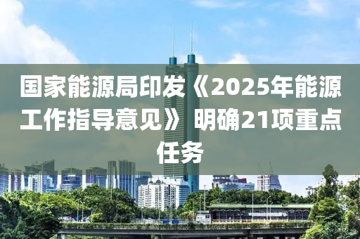 國(guó)家能源局印發(fā)《2025年能源工作指導(dǎo)意見(jiàn)》 明確21液壓動(dòng)力機(jī)械,元件制造項(xiàng)重點(diǎn)任務(wù)