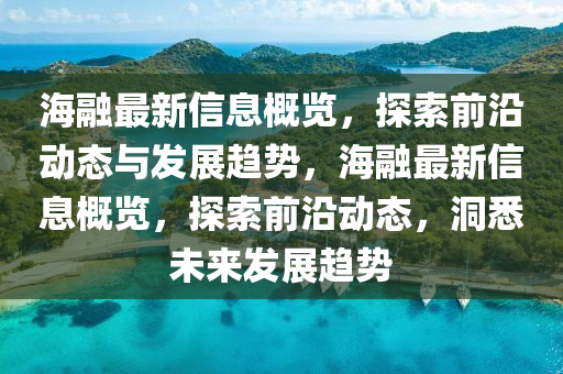 海融最新信息概覽，探索前沿動態(tài)與發(fā)展趨勢，海融最新信息概覽，探索前沿動態(tài)，洞悉未來發(fā)展趨勢液壓動力機械,元件制造