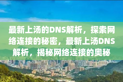 最新上湯的DNS解析，探索網絡連接的秘密，最新上湯DNS解析，揭秘網絡連接的奧秘液壓動力機械,元件制造