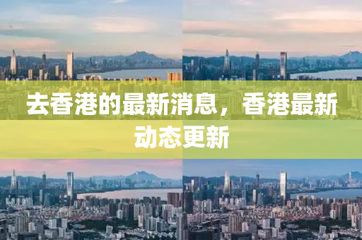 去香港的最新消息，香港最新動態(tài)更新液壓動力機械,元件制造