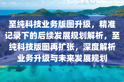 至純科技業(yè)務(wù)版圖升級(jí)，精準(zhǔn)記錄下的后續(xù)發(fā)展規(guī)劃解析，至純科技版圖再液壓動(dòng)力機(jī)械,元件制造擴(kuò)張，深度解析業(yè)務(wù)升級(jí)與未來發(fā)展規(guī)劃