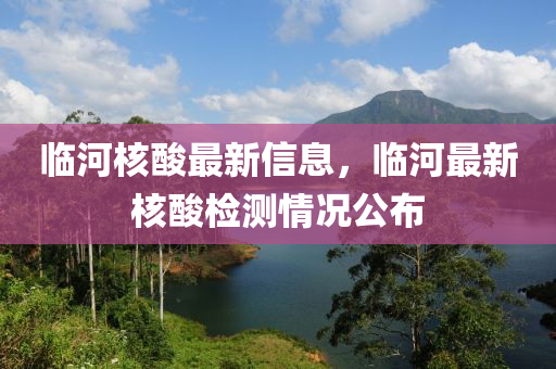 臨河核酸最新信息，臨河最新核酸檢測情況公布液壓動力機(jī)械,元件制造