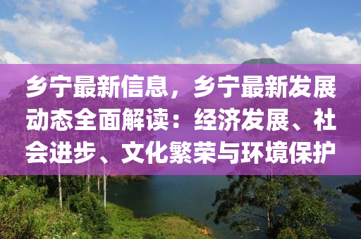 鄉(xiāng)寧最新信息，鄉(xiāng)寧最新發(fā)展動態(tài)全面解讀：經濟發(fā)展、社會進步、文化繁榮與環(huán)境保護液壓動力機械,元件制造
