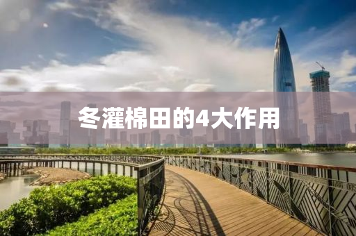 液壓動力機械,元件制造冬灌棉田的4大作用