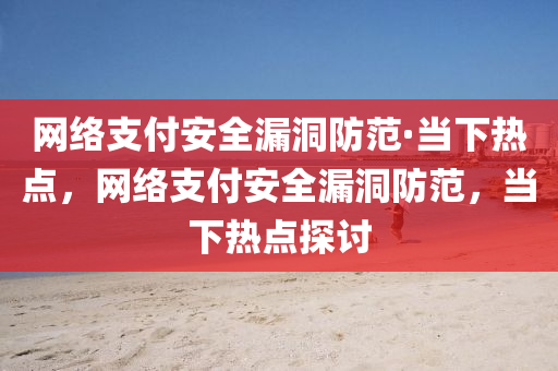 網絡支付安全漏洞防范·當下熱點，網絡支付安全漏洞防范，當下熱點探討液壓動力機械,元件制造
