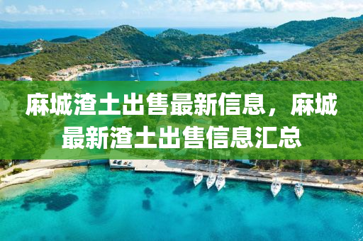麻城渣土出售最新信息，麻城最新渣土出售信息匯總液壓動(dòng)力機(jī)械,元件制造