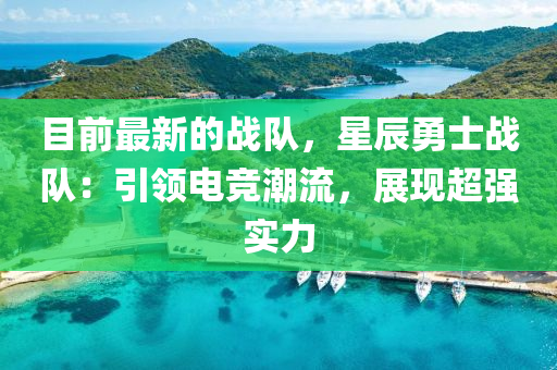 目前最新的戰(zhàn)隊(duì)液壓動(dòng)力機(jī)械,元件制造，星辰勇士戰(zhàn)隊(duì)：引領(lǐng)電競潮流，展現(xiàn)超強(qiáng)實(shí)力