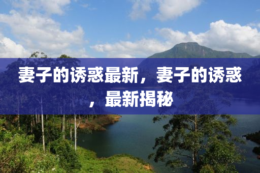 妻子的誘惑最新，妻子的誘惑，最新揭秘液壓動(dòng)力機(jī)械,元件制造