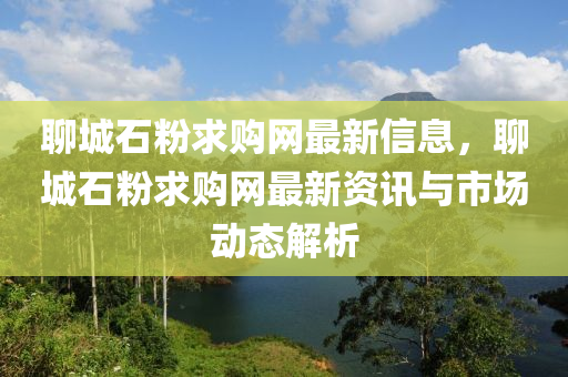 聊城石粉求購網(wǎng)最新液壓動力機(jī)械,元件制造信息，聊城石粉求購網(wǎng)最新資訊與市場動態(tài)解析