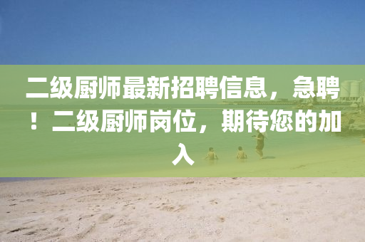 二級(jí)廚師最新招聘信息，急聘！二級(jí)廚師崗位，期待您的加入液壓動(dòng)力機(jī)械,元件制造