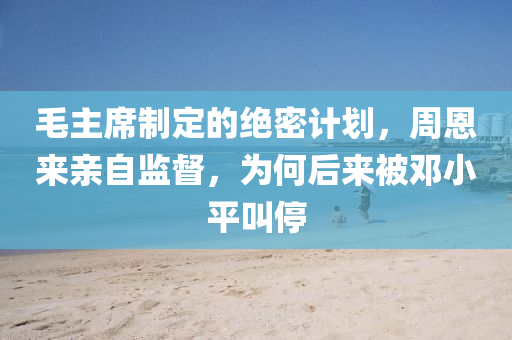 毛主席制定的絕密計(jì)劃，周液壓動力機(jī)械,元件制造恩來親自監(jiān)督，為何后來被鄧小平叫停