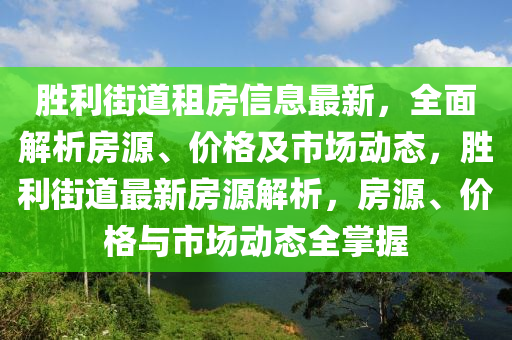 勝利街道租房信息最新，全面解析房源、價(jià)格及市場(chǎng)動(dòng)態(tài)，勝利街道最新房源解析，房源、價(jià)格與市場(chǎng)動(dòng)態(tài)全掌握液壓動(dòng)力機(jī)械,元件制造