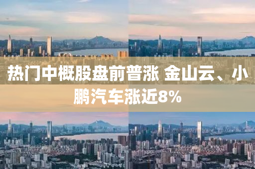 熱門中液壓動(dòng)力機(jī)械,元件制造概股盤前普漲 金山云、小鵬汽車漲近8%