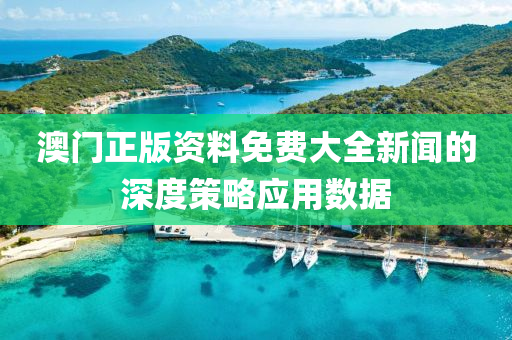 澳門正版資料免費大全新聞的深度策略應用液壓動力機械,元件制造數據