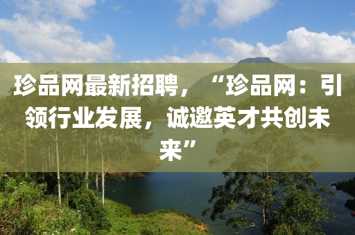 珍品網(wǎng)最新招聘，“珍品網(wǎng)液壓動(dòng)力機(jī)械,元件制造：引領(lǐng)行業(yè)發(fā)展，誠(chéng)邀英才共創(chuàng)未來(lái)”