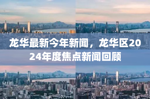 龍華最新今年新聞，龍華區(qū)2024年度焦點新聞液壓動力機(jī)械,元件制造回顧