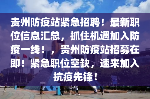 貴州防疫站緊急招聘！最新職位信息匯總，抓住機遇加入防疫一線！，貴州防疫站招募在即！緊急職位空缺，速來加入抗疫先鋒！液壓動力機械,元件制造