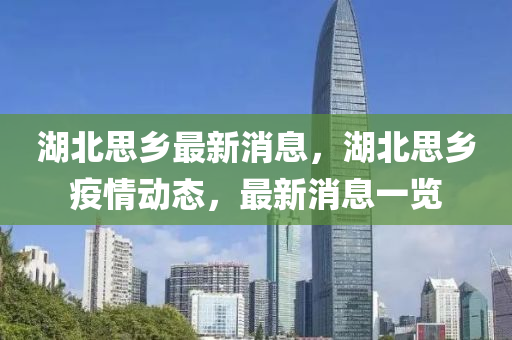 湖北思鄉(xiāng)最新消息，湖北思鄉(xiāng)疫情動態(tài)，最新消息一覽液壓動力機械,元件制造