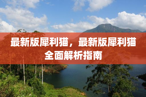 最新版犀利貓，最新版犀利貓全面解析指南液壓動力機械,元件制造